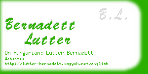 bernadett lutter business card